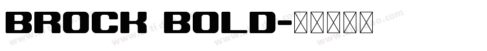 Brock Bold字体转换